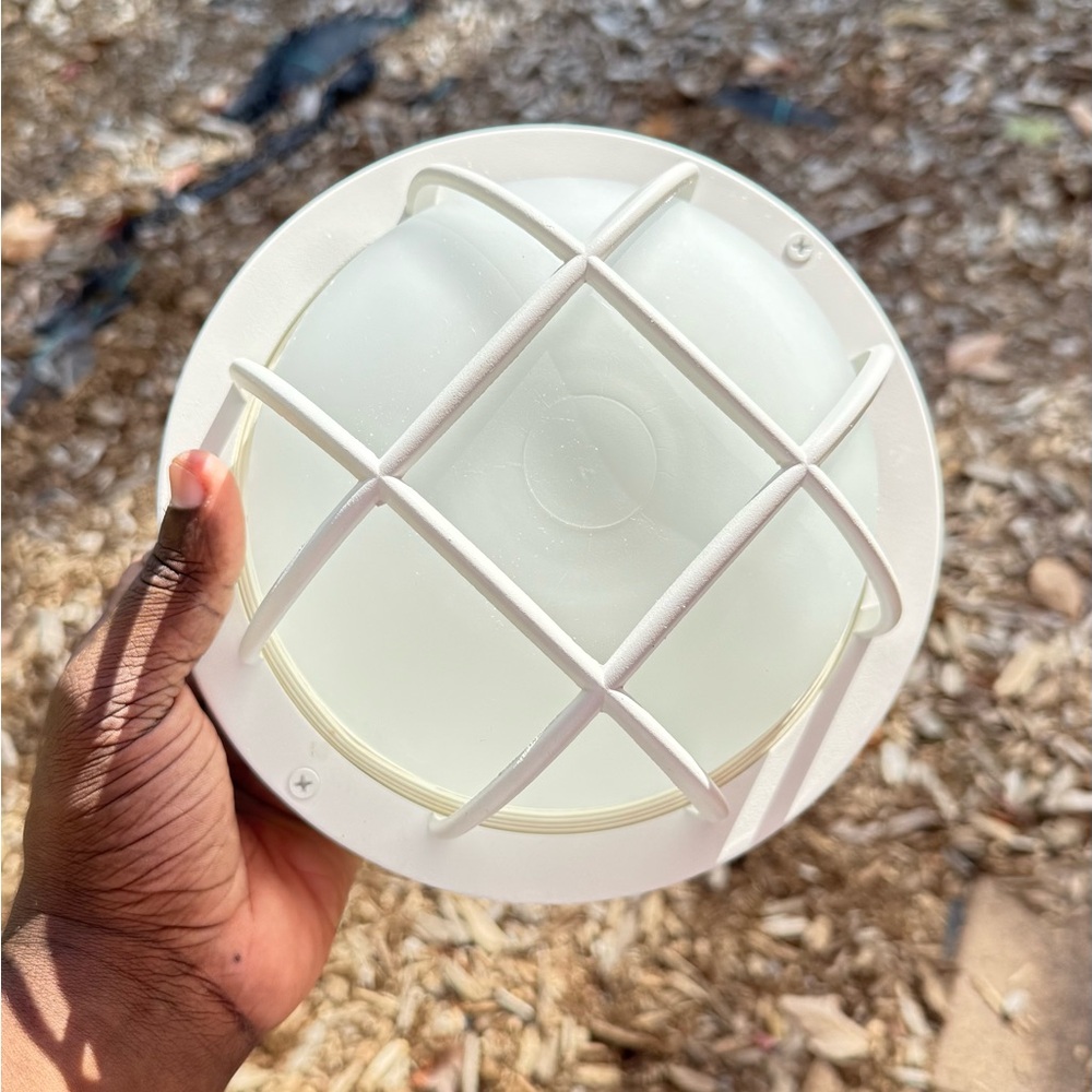 White Outdoor Wall Light Fixture